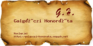 Galgóczi Honoráta névjegykártya